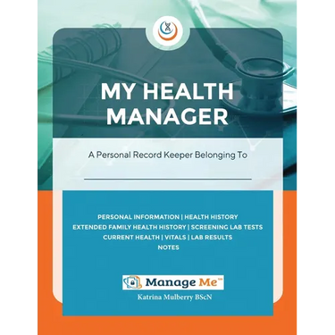 My Health Manager(c): A Personal Medical Record Keeper and Log Book For Health & Wellbeing Track Lab Tests, Allergies, Medications, Vitals, Check-Up D