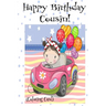HAPPY BIRTHDAY COUSIN! (Coloring Card): Personalized Birthday Cards for Girls, Inspirational Birthday Messages!
