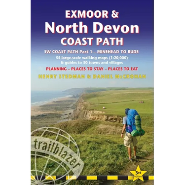 Exmoor & North Devon Coast Path: British Walking Guide: SW Coast Path Part 1 - Minehead to Bude: 55 Large-Scale Walking Maps (1:20,000) & Guides to 30