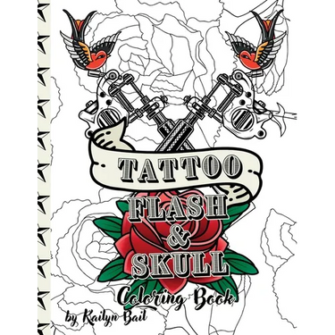 Tattoo Flash and Skull Coloring Book