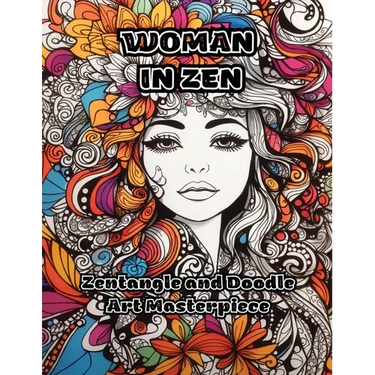 Woman in Zen: Zentangle and Doodle Art Masterpiece