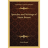 Speeches and Writings of Annie Besant