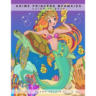 Coloring book ANIME Princess Mermaids