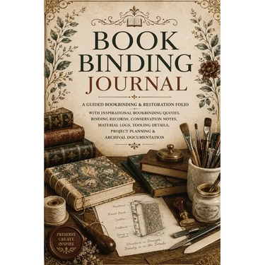 Book Binding Journal: A Guided Bookbinding & Restoration Folio with Inspirational Bookbinding Quotes, Binding Records, Conservation Notes, Material Lo