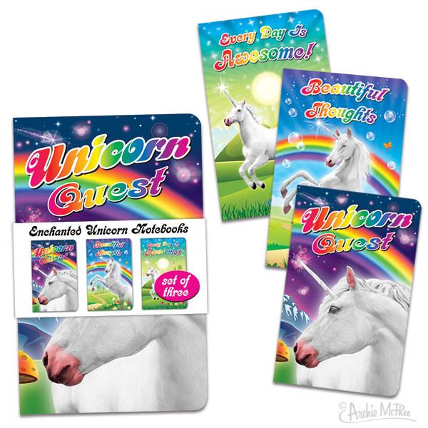 Enchanted Unicorn Pocket Journal Notebooks - Set of 3 by The Bullish Store