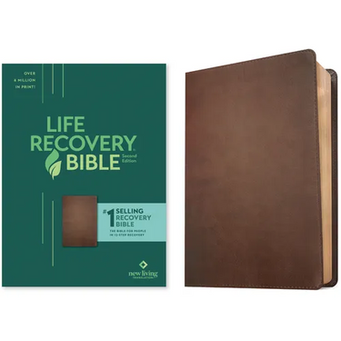NLT Life Recovery Bible, Second Edition (Leatherlike, Rustic Brown)