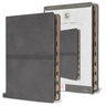 KJV Holy Bible, Large Print Medium Format, Gray Faux Leather with Ribbon Marker, Red Letter, Thumb Index