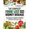 The Complete Food List for Kidney Disease: Low-Potassium, Low-Phosphorus and Sodium-Controlled Foods to Support Your Health and Meal Plans for Every S