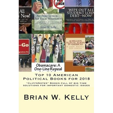 Top 10 American Political Books for 2018: "CliffsNotes" Books full of big time solutions for important domestic issues