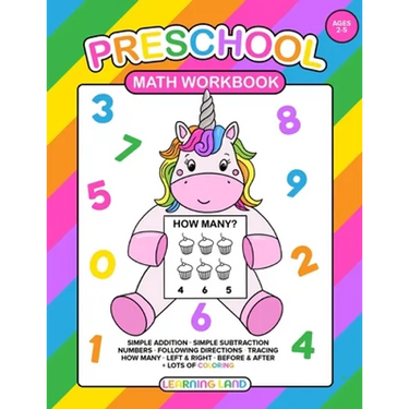 Preschool Math Workbook: For Toddlers Ages 2-4: Beginner Math Preschool Learning Book with Number Tracing, Simple addition and subtraction. Fun