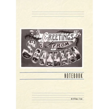 Vintage Lined Notebook Greetings from Scotland