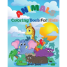 Animals Coloring book for kids: Cute Animals: Relaxing Colouring Book for Kids Ages 3-8, Boys and Girls, Easy to color
