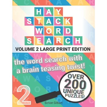 Haystack Wordsearch (LARGE PRINT): Volume 2 - the word search with a brain teasing twist!