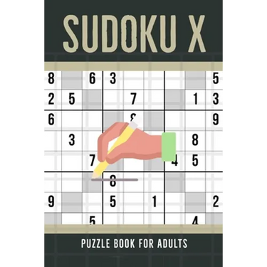 Sudoku X Puzzle Book For Adults: 100 Medium To Hard Sudoku Diagonal Variant Puzzles