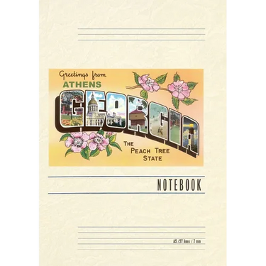 Vintage Lined Notebook Greetings from Athens