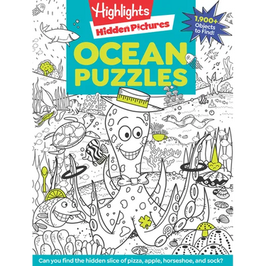 Ocean Puzzles: Over 100 Ocean-Themed Search and Find Puzzles for Kids 6 and Over, Featuring Sea Creatures, Marine Animals, Underwater Scenes and Over
