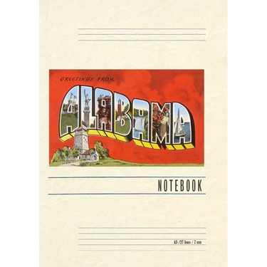 Vintage Lined Notebook Greetings from Alabama