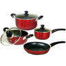 7-Piece Aluminum Non-Stick Cookware Set Metallic