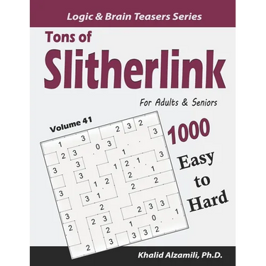 Tons of Slitherlink for Adults & Seniors: 1000 Easy to Hard Puzzles (10x10)