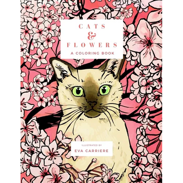 Cats & Flowers: A Coloring Book