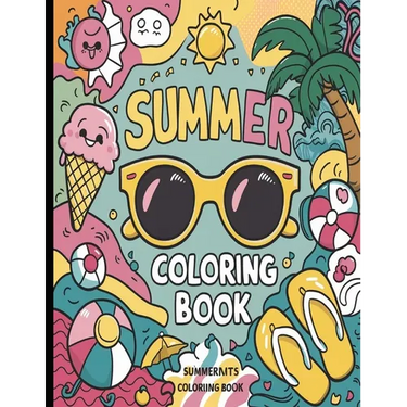 Groovy Summer Coloring Book: Bold and Easy Designs for Adults, Teens, and Kids. Simple, Cute Illustrations with Thick Lines (Bold & Easy)