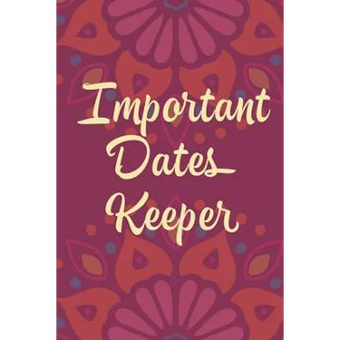 Important Dates Keeper: Maroon Flower