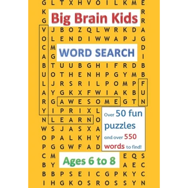 Big Brain Kids Word Search, Ages 6 to 8