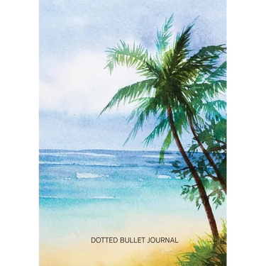 Watercolor Beach - Dotted Bullet Journal: Medium A5 - 5.83X8.27