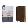 Niv, Thinline Bible, Passaggio Setting, Leathersoft, Brown, Red Letter, Comfort Print: Elegantly Uniting Single and Double Columns Into One Passaggio