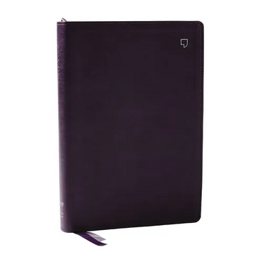 Net Bible, Large Print Thinline with Cross References, Purple Leathersoft, Comfort Print (Thumb Indexed)