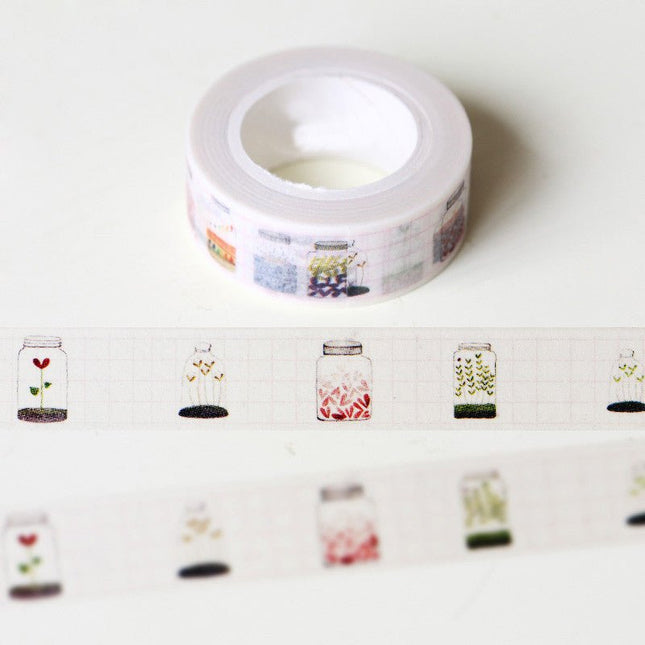 Flowers in a Bottle Washi Tape | Gift Wrapping and Craft Tape by The Bullish Store
