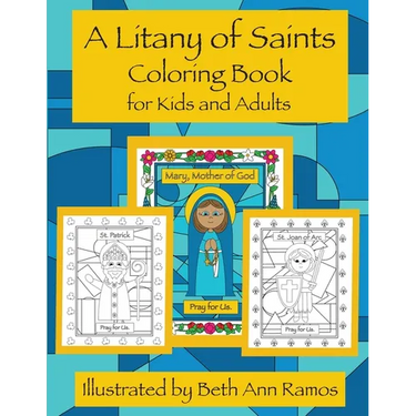 A Litany of Saints Coloring Book for Kids and Adults