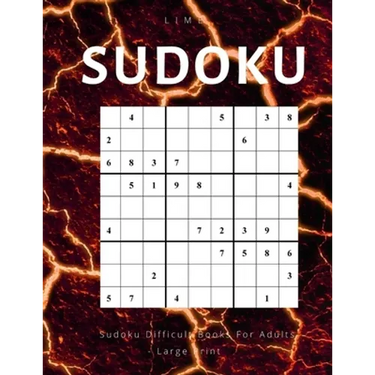 Lime Sudoku difficult books for adults large print: Sudoku hard level with answers for extreme, advanced and expert puzzle game solvers.