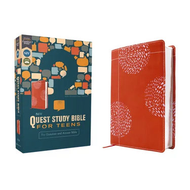 Niv, Quest Study Bible for Teens, Leathersoft, Coral, Comfort Print: The Question and Answer Bible