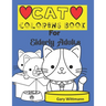 Cat Coloring Book for Elderly Adults