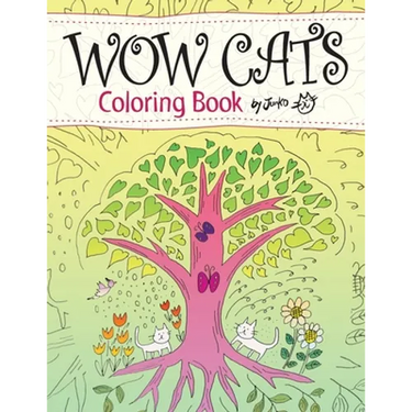 WOW CATS Coloring Book by Junko (Japanese-English edition)