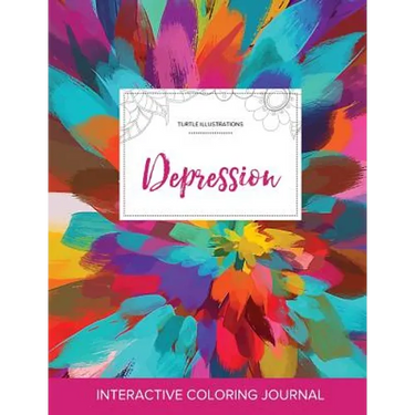 Adult Coloring Journal: Depression (Turtle Illustrations, Color Burst)