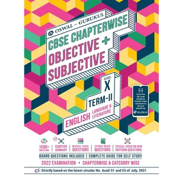 English Chapterwise Objective + Subjective for CBSE Class 10 Term 2 Exam