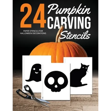Pumpkin Carving Stencils: 24 Paper Stencils for Halloween Decorations
