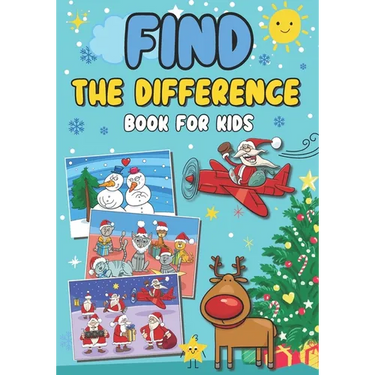 Find the difference book for kids: Christmas Special Spot, seek and find to develop children's observation and concentration Fun and colorful activity