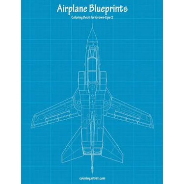 Airplane Blueprints Coloring Book for Grown-Ups 2