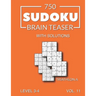 750 Sudoku Brain Teaser Triathlon A with solutions: Level 3-4 Volume 11