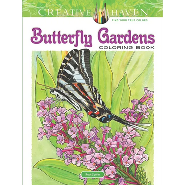 Creative Haven Butterfly Gardens Coloring Book
