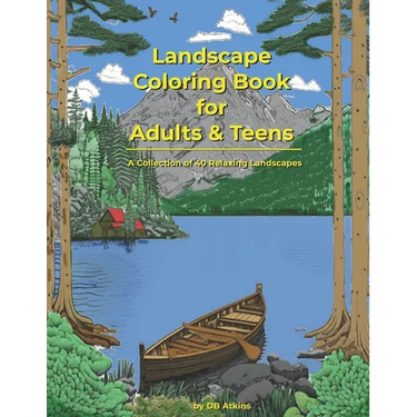Landscape Coloring Book for Adults and Teens: A Collection of 40 Relaxing Landscapes