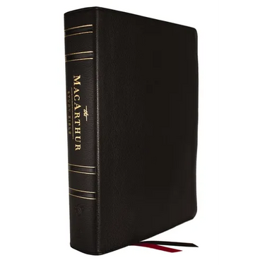 Esv, MacArthur Study Bible, Black Genuine Leather: Unleashing God's Truth One Verse at a Time (Holy Bible, English Standard Version)