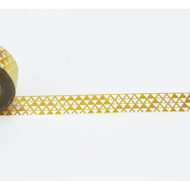 Gold Triangle Washi Tape in metallic trendy print | Gift Wrapping and Craft Tape by The Bullish Store