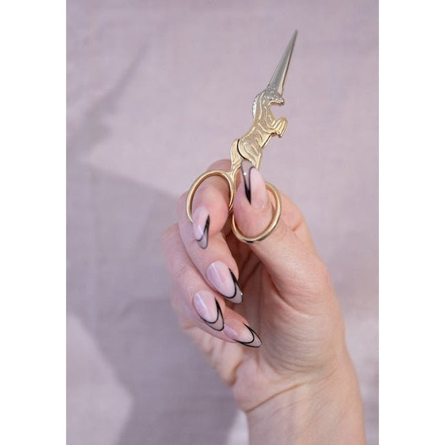 Golden Unicorn Mini Scissors | Embroidery Size 4" by The Bullish Store
