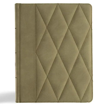 CSB Notetaking Bible, Large Print Edition, Sage Suedesoft Leathertouch Over Board