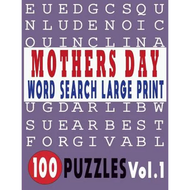 Mothers Day Word Search Large Print 100 Puzzles Vol.1