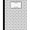 Quad Rule 5x5 Graph Paper Notebook. 8 X 10. 120 Pages. Geometric Shapes Cover: White Black Mesh Squares Dots Pattern Cover. Square Grid Paper, Graph R